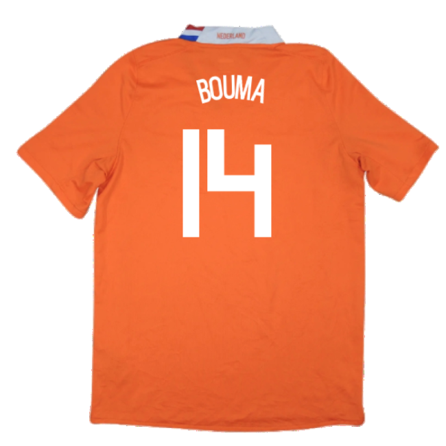 Holland 2008-10 Home Shirt ((Excellent) XL) (Bouma 14)-ly44