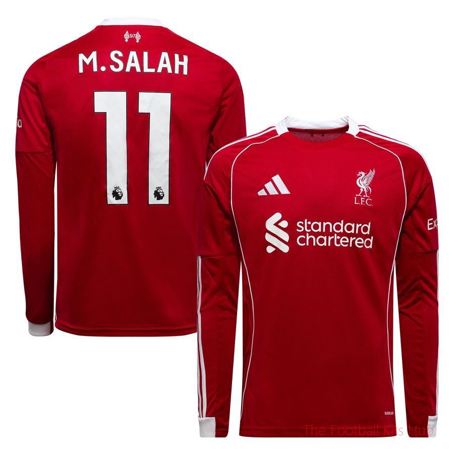 Liverpool Home Shirt 2025/26 Long Sleeves M.SALAH 11-UniFootball Store