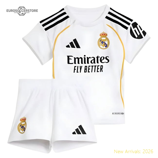 2025-2026 Real Madrid Home Baby Kit-BuySoccerJersey Hub