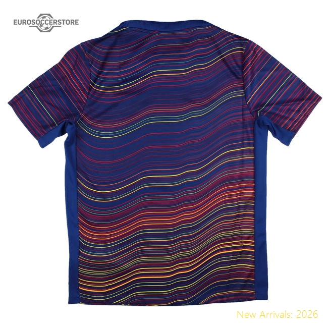 2025-2026 Barcelona Academy Pro Pre Match Shirt (Blue) - Kids (Messi 10)-BuySoccerJersey Hub