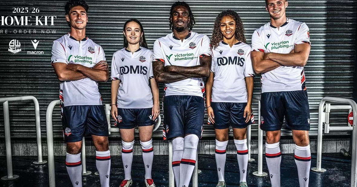 Bolton Wanderers Home, Kits Released 25 26 Away Third Kit &