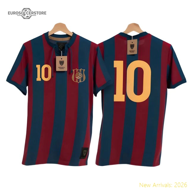 Barcelona Messi Retro Shirt with Laces L\'Escut-BuySoccerJersey Hub
