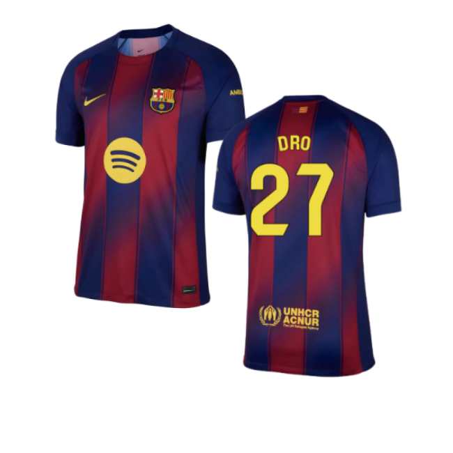 2025-2026 Barcelona Home Shirt (Dro 27)-BuySoccerJersey Hub