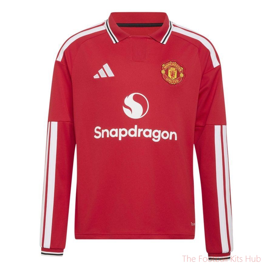 Manchester United Home Shirt 2026/27 Kids Long Sleeves PRE-ORDER-UniFootball Store
