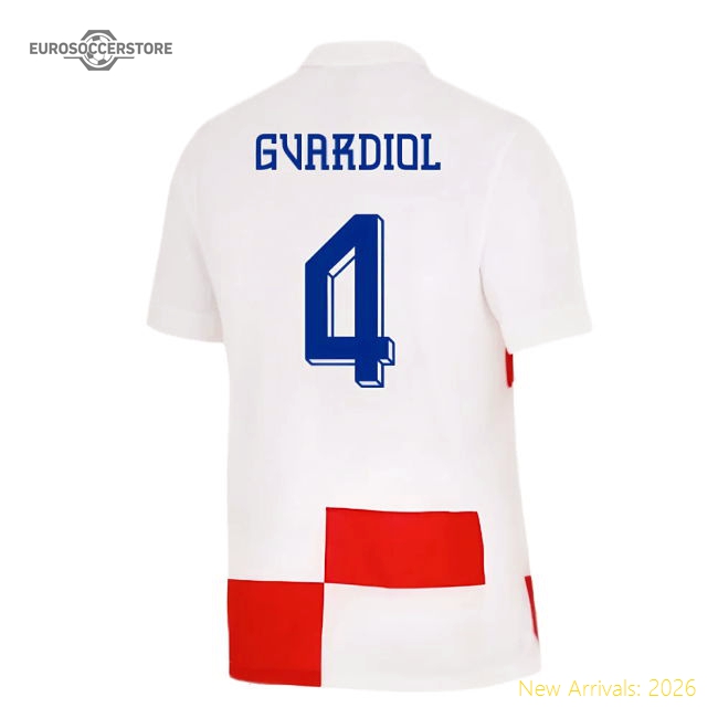 2024-2025 Croatia Home Shirt (Gvardiol 4)-Football Jersey Hub