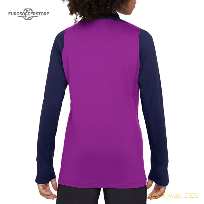 2025-2026 Barcelona Strike Drill Top (Vivid Purple) - Kids-BuySoccerJersey Hub