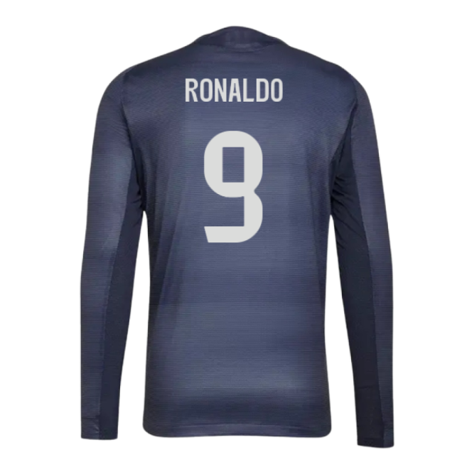 2025-2026 Real Madrid Authentic Long Sleeve Away Shirt (Ronaldo 9)-BuySoccerJersey Hub