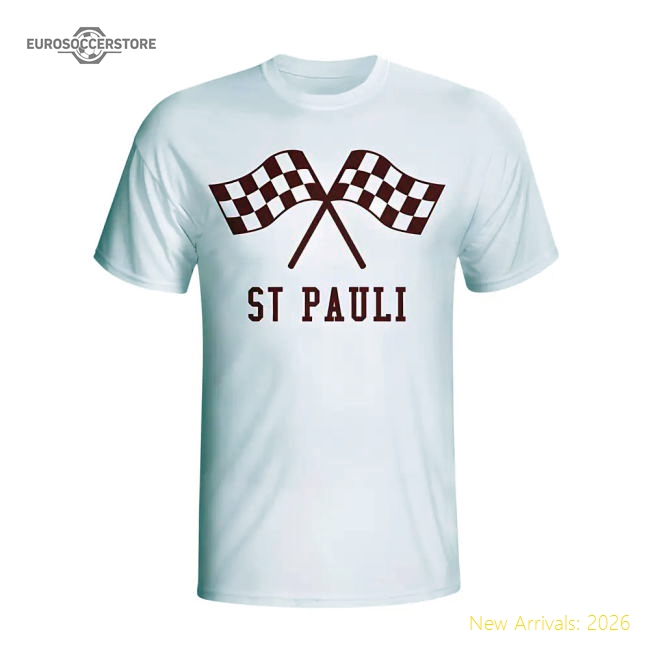 St Pauli Waving Flags T-shirt (white)-ly44