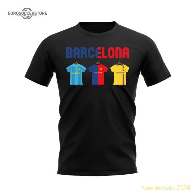 Barcelona 2008-2009 Retro Shirt T-shirt - Text (Black) (D Alves 20)-BuySoccerJersey Hub