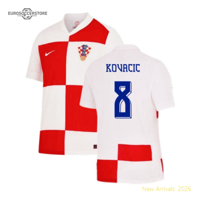 2024-2025 Croatia Home Shirt (Kovacic 8)-Football Jersey Hub