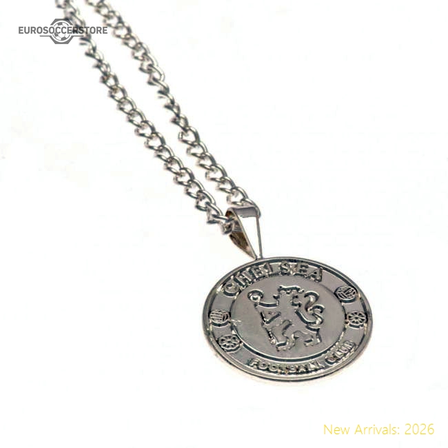 Chelsea FC Silver Plated Pendant & Chain XL-Football Jersey Hub