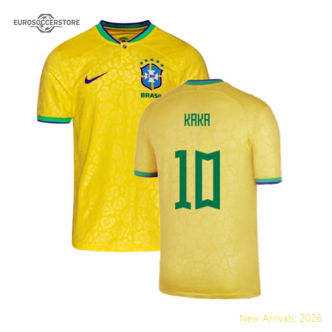 2022-2023 Brazil Little Boys Home Shirt (Kaka 10)-ly44