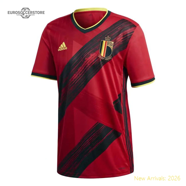2020-2021 Belgium Home Adidas Football Shirt (E HAZARD 10)-ly44