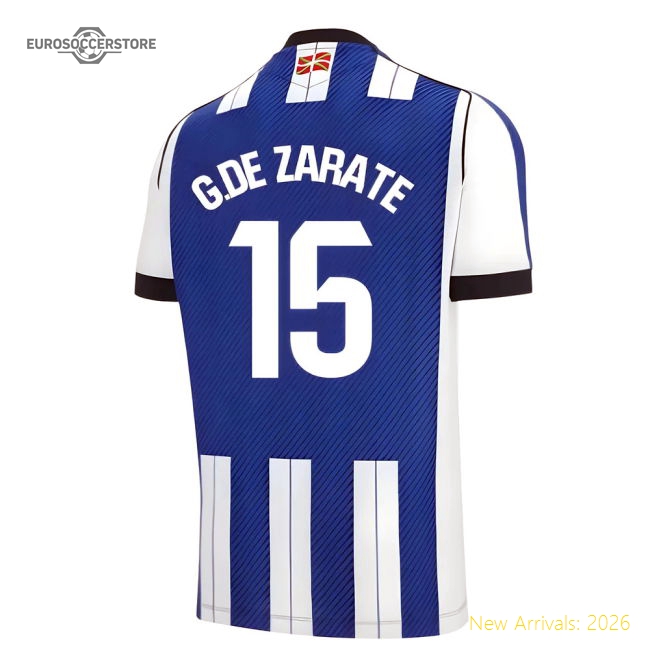 2025-2026 Real Sociedad Home Shirt (G.De Zarate 15)-ly44
