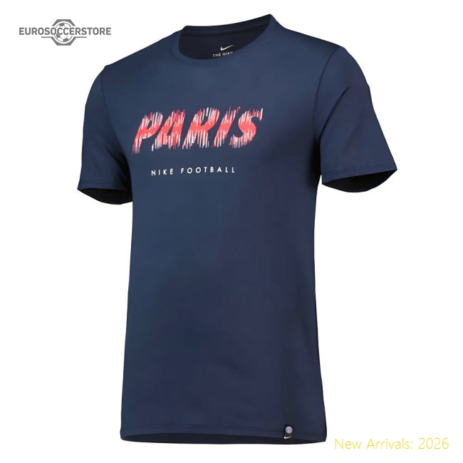2018-2019 PSG Nike Pre Season Tee (Navy)-ly44