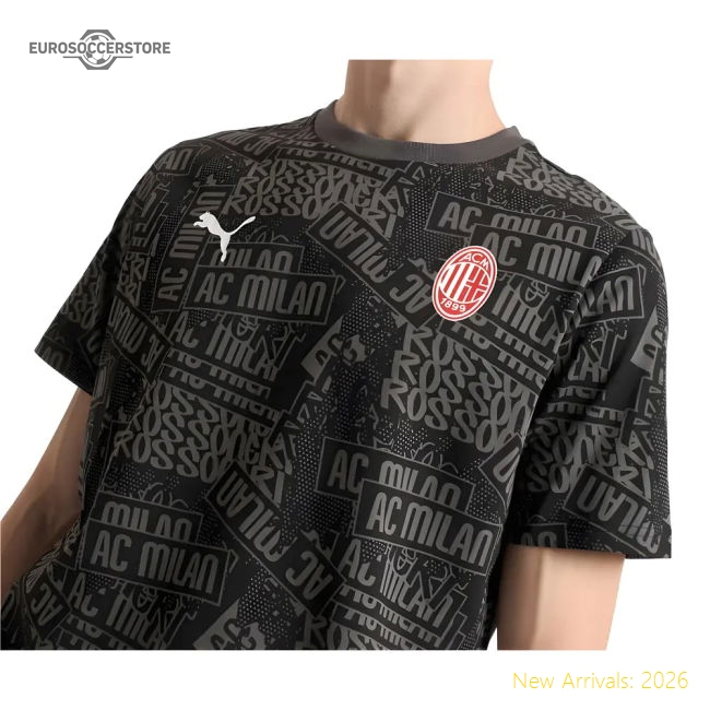 2025-2026 AC Milan ftblCulture Tee AOP (Black) (Ibrahimovic 11)-ly44