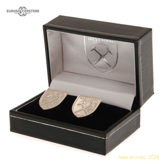West Ham United FC Sterling Silver Crest Cufflinks-ly44