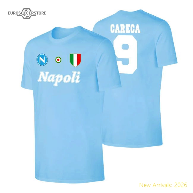 Napoli \'Vintage 86/87\' t-shirt CARECA - Light blue-ly44
