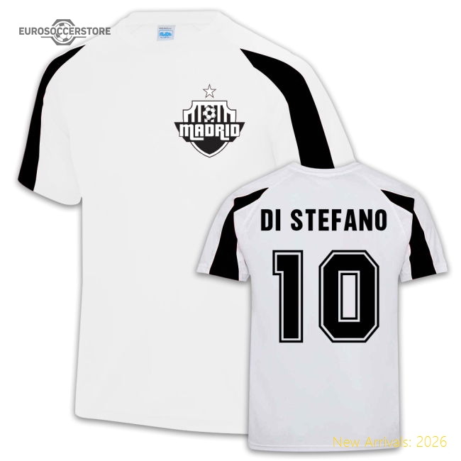 Alfredo Di Stefano Real Madrid Sports Training Jersey (white)-BuySoccerJersey Hub