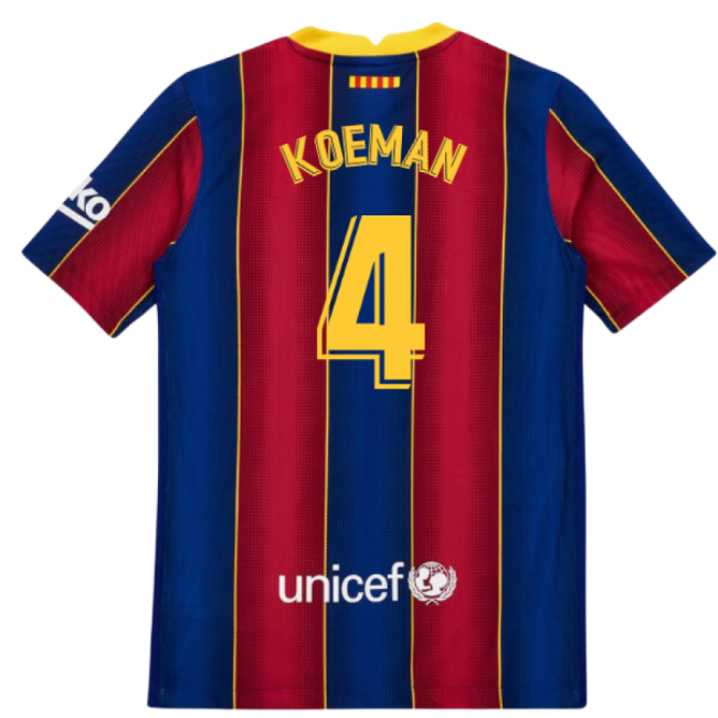 2020-2021 Barcelona Vapor Match Home Shirt (Kids) (KOEMAN 4)-BuySoccerJersey Hub