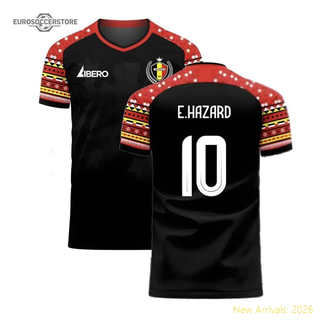 Belgium 2024-2025 Away Concept Football Kit (Libero) (7-8y) (BNWT) (E.Hazard 10)-ly44