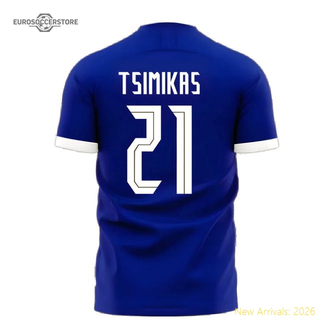 Greece 2025-2026 Away Concept Football Kit (Libero) (TSIMIKAS 21) Jersey