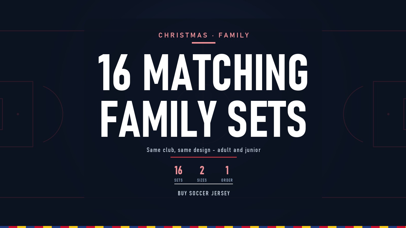 Matching family jersey sets - same club and design in adult and junior sizes