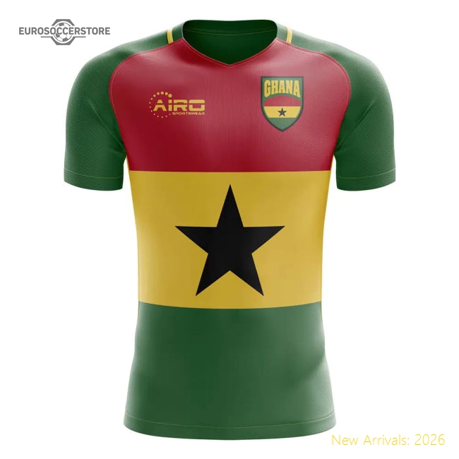 2025-2026 Ghana Flag Concept Football Shirt (Essien 8)-BuySoccerJersey Hub
