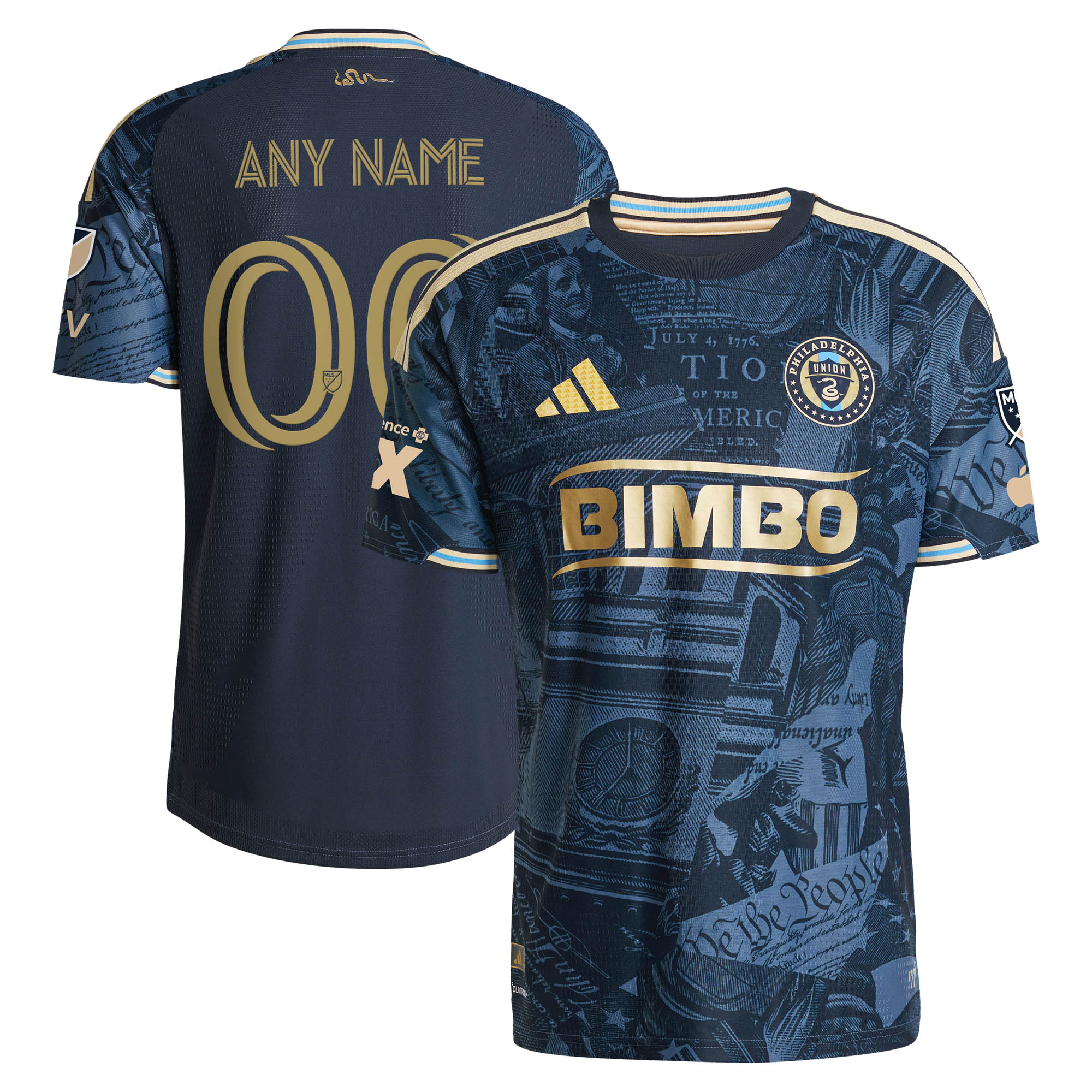 Women's Philadelphia Union 2026 1776 Kit On-Field Authentic Patch Custom Jersey - Navy | BuySoccerJersey Hub
