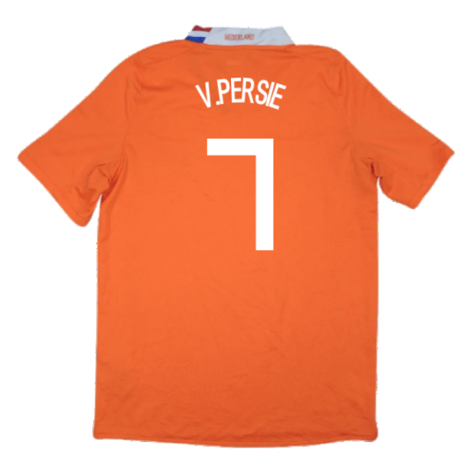 Holland 2008-10 Home Shirt ((Excellent) XL) (V.Persie 7)-ly44