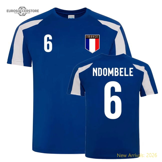 Tanguy Ndombele France Sports Training Jersey (Blue-White)-Football Jersey Hub