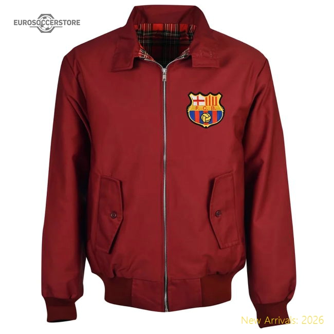 FC Barcelona Maroon Harrington Jacket-ly44