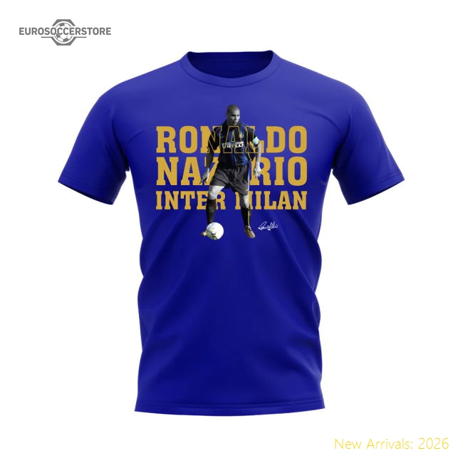 Ronaldo Nazario Inter Milan Player Tee (Royal Blue)-ly44