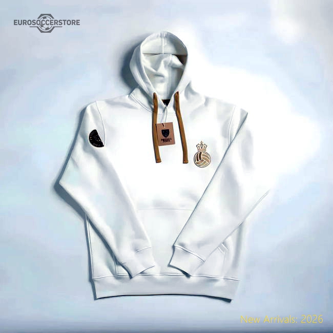 Madrid Corona Retro Football Hoodie (White)-ly44