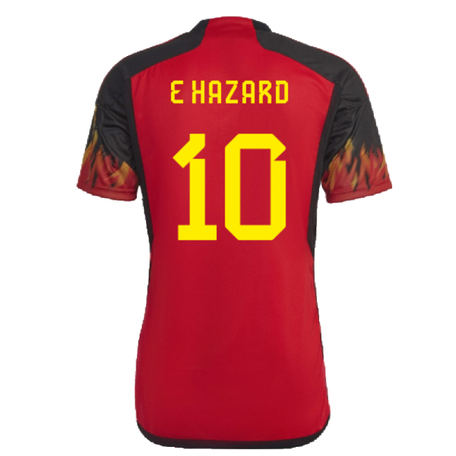 2022-2023 Belgium Home Shirt (E Hazard 10)-ly44
