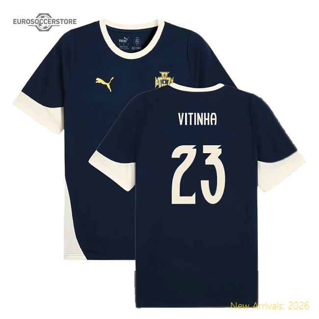 2025-2026 Portugal Training Jersey (Persian Blue) (Vitinha 23)-Football Jersey Hub