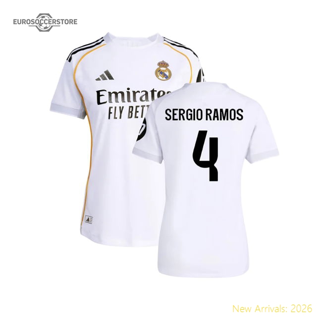 2025-2026 Real Madrid Authentic Home Shirt (Womens) (Sergio Ramos 4)-BuySoccerJersey Hub