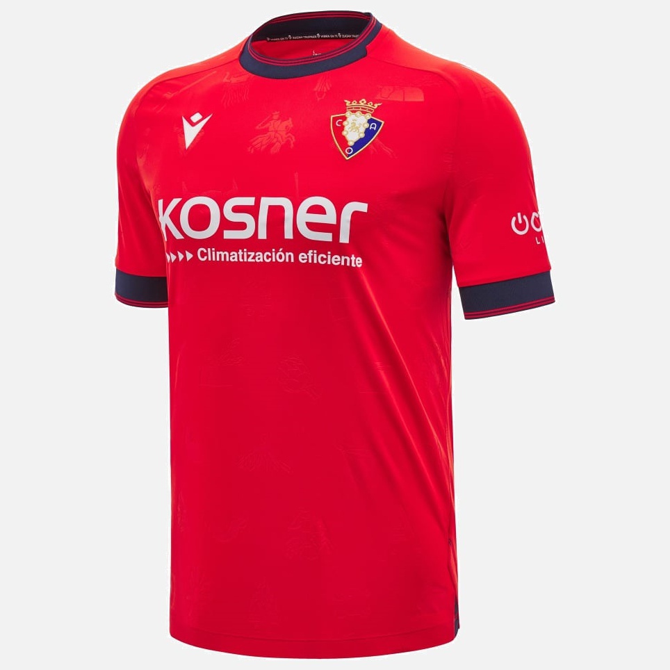 No More Macron Osasuna Kit Released 24 25 Home  Jersey