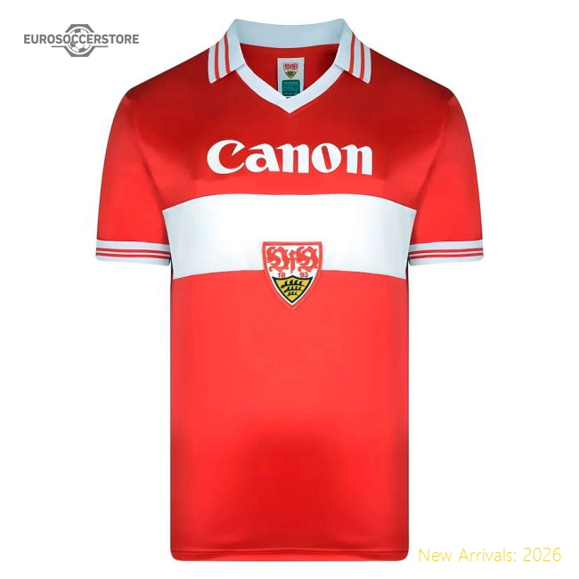 Score Draw Vfb Stuttgart 1980 Auswart Retro Football Shirt-ly44