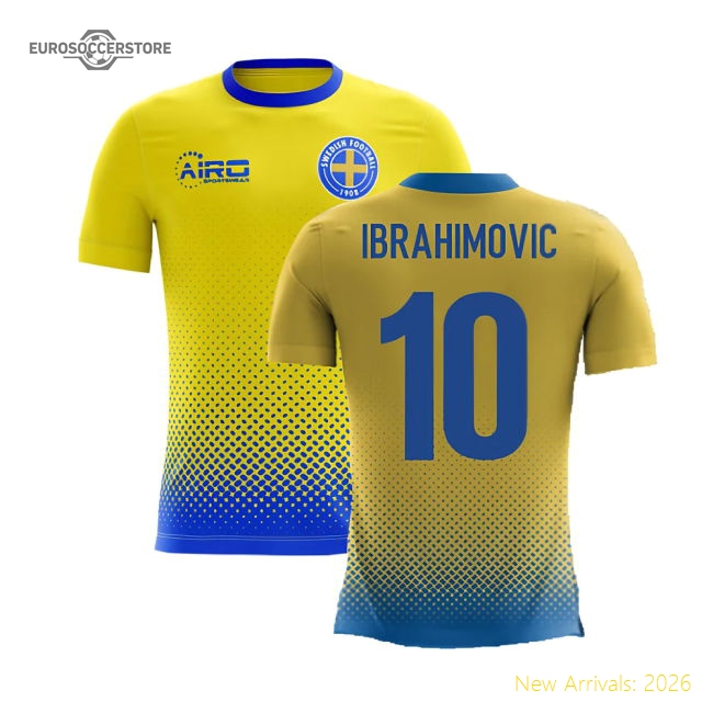 2025-2026 Sweden Airo Concept Home Shirt (Ibrahimovic 10) - Kids-ly44