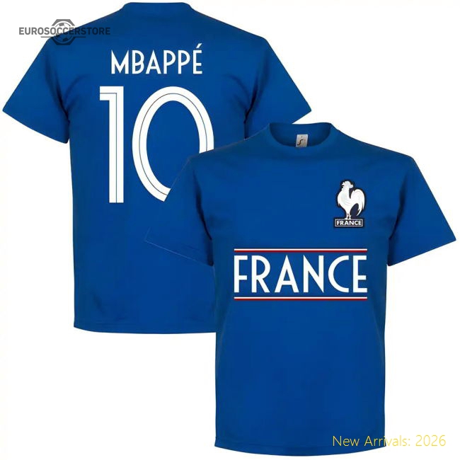 France Mbappe 10 Team T-Shirt - Royal-ly44
