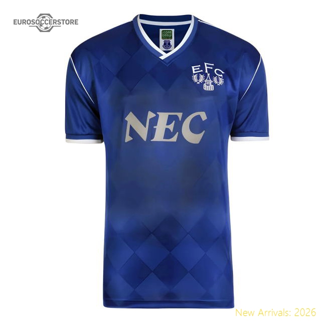 Score Draw Everton 1987 Retro Football Shirt-Football Jersey Hub