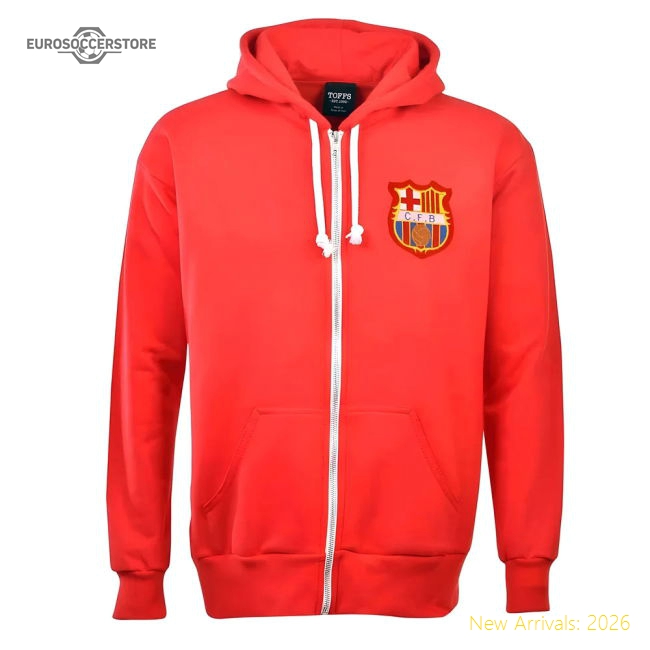 Barcelona Football Club Zipped Hoodie - Red-ly44