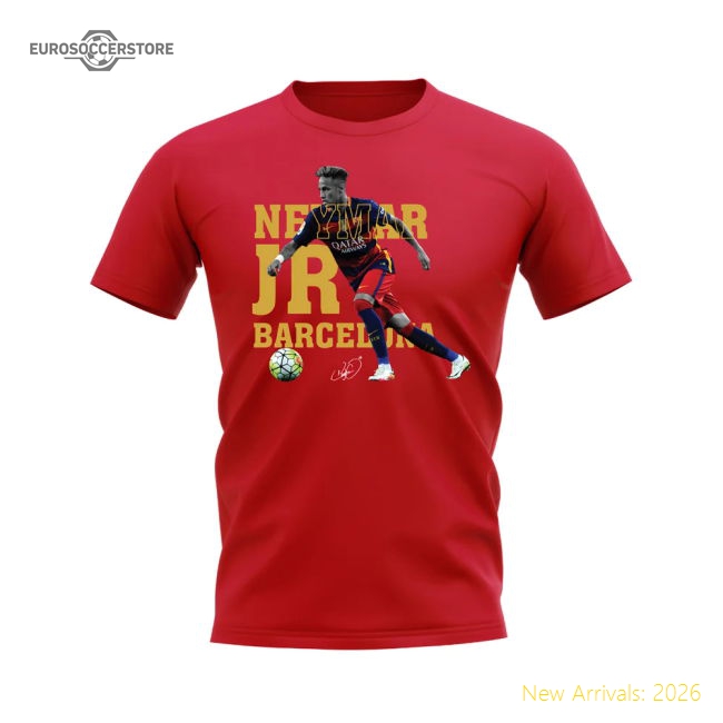 Neymar Barcelona Player Tee (Red)-BuySoccerJersey Hub