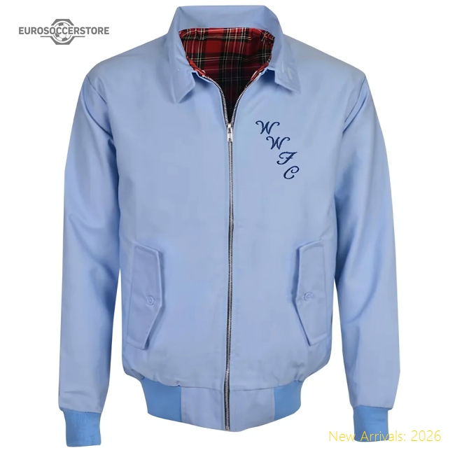 Wycombe Wanderers Light Blue Harrington Jacket-Football Jersey Hub