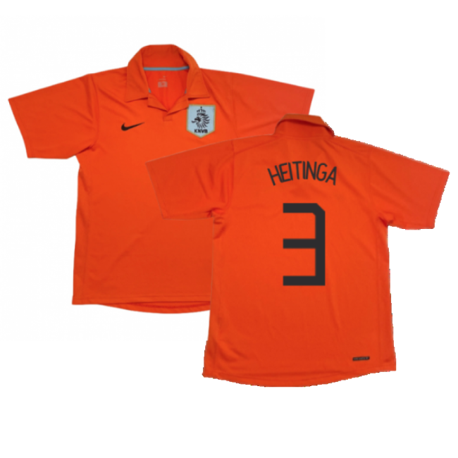 Holland 2006-08 Home Shirt (M) ((Good) M) (Heitinga 3)-ly44