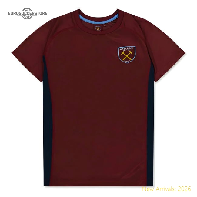 West Ham United Poly T-Shirt (Claret/Blue) - Kids (Alvarez 19)-Football Jersey Hub