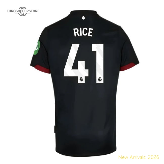 2024-2025 West Ham Away Shirt (Rice 41)-Football Jersey Hub