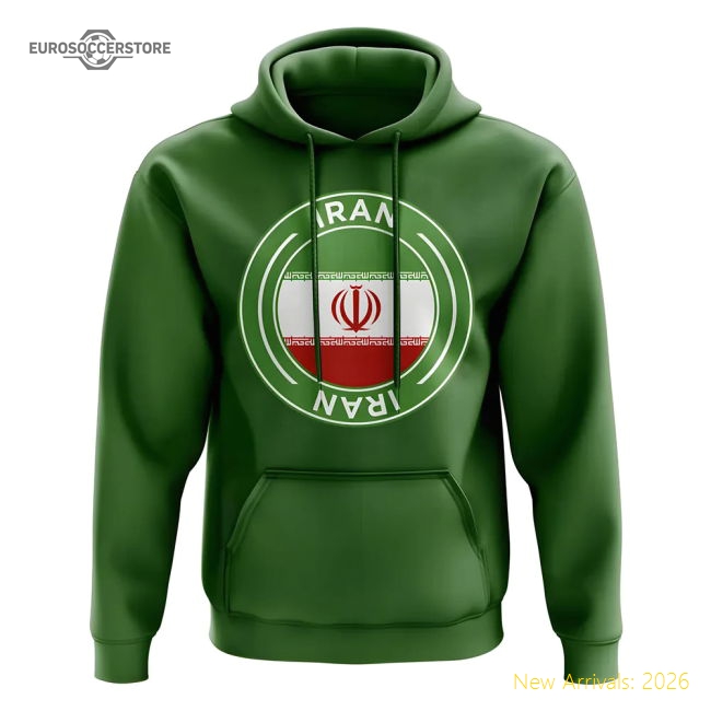 Iran Football Badge Hoodie (Green)-ly44