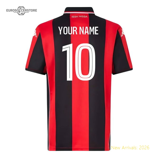 2025-2026 OGC Nice Home Shirt (Your Name)-ly44